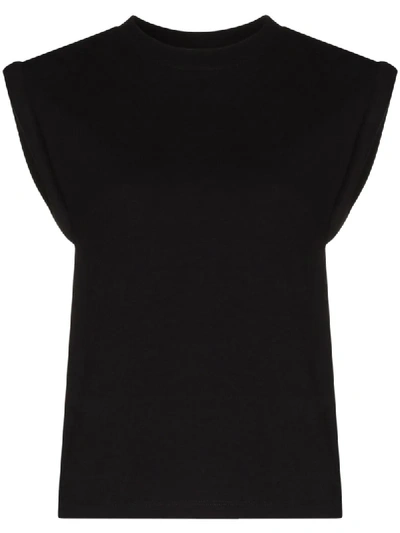 Shop Rta Kairi Cap Sleeve T-shirt In Black