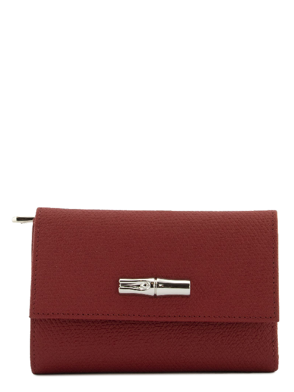 Longchamp Roseau Compact Wallet In Red | ModeSens