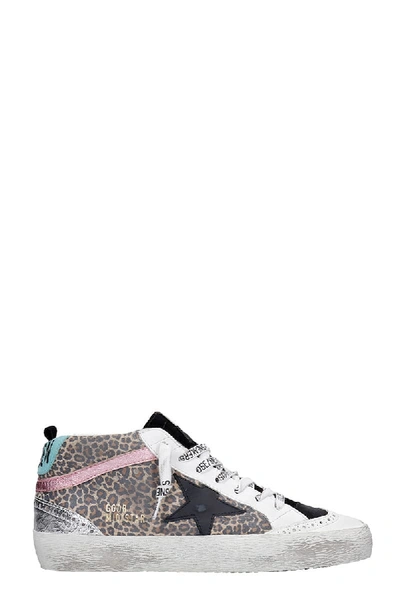 Shop Golden Goose Mid Star Sneakers In Animalier Suede And Leather