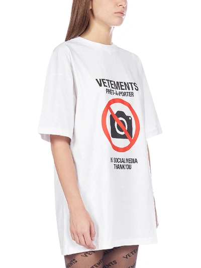 Shop Vetements Antisocial Oversized Cotton T-shirt In White