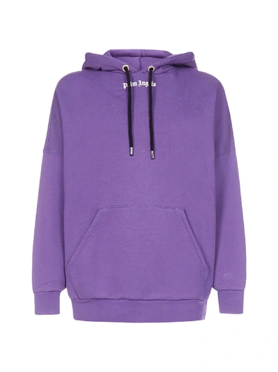 Shop Palm Angels Fleece In Lilac White