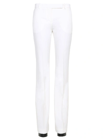 Shop Alexander Mcqueen Bootcut Pants In Bianco