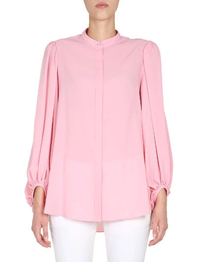 Shop Alexander Mcqueen Silk Shirt In Rosa