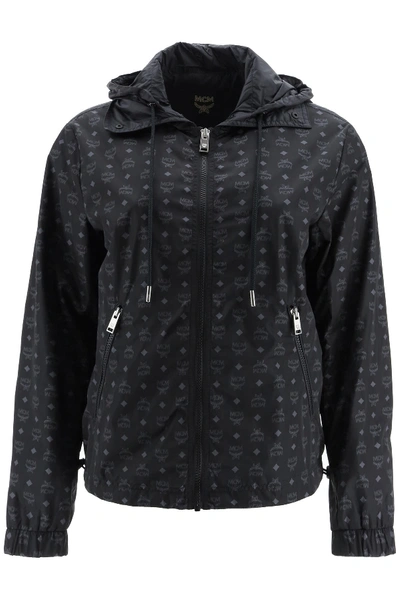 Shop Mcm Monogram Nylon Jacket In Black (black)
