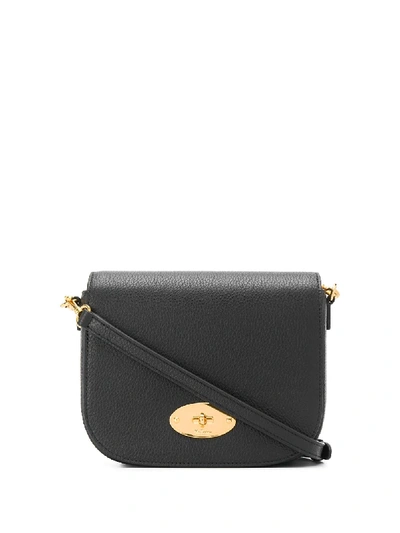 Shop Mulberry Darley Satchel Bag In Black