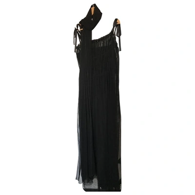 Pre-owned Tara Jarmon Maxi Dress In Black