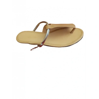 Pre-owned Jean Paul Gaultier Camel Leather Sandals