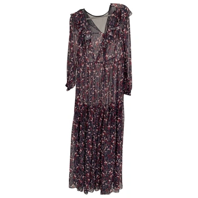 Pre-owned Tara Jarmon Silk Maxi Dress In Multicolour