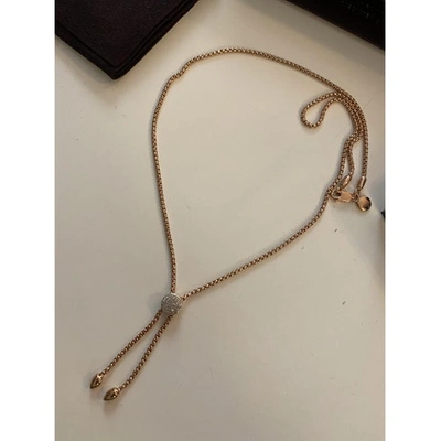 Pre-owned Monica Vinader Metallic Pink Gold Necklace