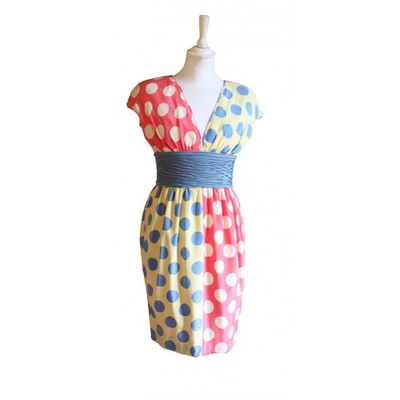 Pre-owned Valentino Silk Mid-length Dress In Multicolour