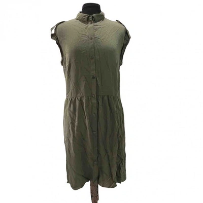 Pre-owned Hugo Boss Mid-length Dress In Khaki