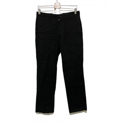 Pre-owned Yohji Yamamoto Linen Trousers In Black