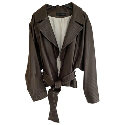 Pre-owned Amanda Wakeley Brown Leather Jacket