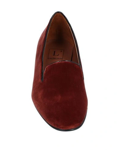 Shop L'autre Chose L' Autre Chose Woman Loafers Rust Size 6 Textile Fibers In Red