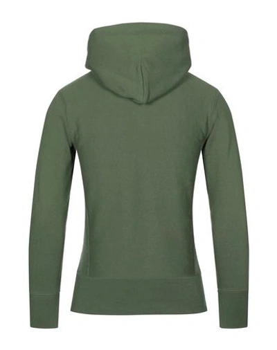 Shop Champion Hooded Sweatshirt In Green