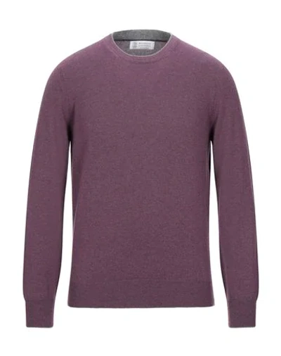 Shop Brunello Cucinelli Sweaters In Purple