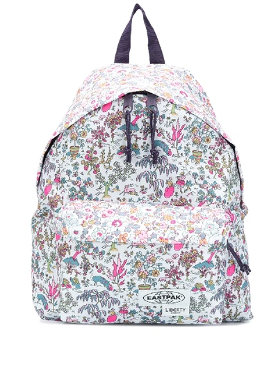 Eastpak Floral-print Logo Backpack In Blue | ModeSens