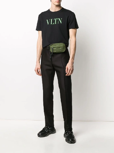 Shop Valentino Vltn Jersey T-shirt In Black