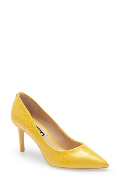 Shop Karl Lagerfeld Royale Pump In Yellow/ Yellow Leather