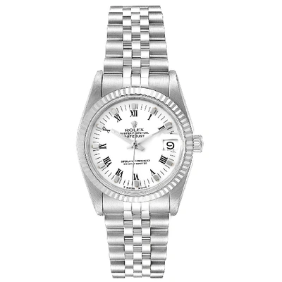 Shop Rolex Datejust Midsize 31 Steel White Gold Ladies Watch 68274 In Not Applicable