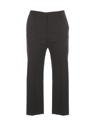 Shop Dsquared2 Cropped Tropical Wool Pants In Black