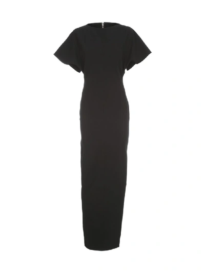 Shop Rick Owens Naska Gown Dress In Black