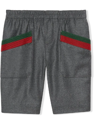 Shop Gucci Flanell-jogginghose In Grey