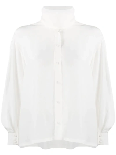 Shop Iro High Neck Blouse In White