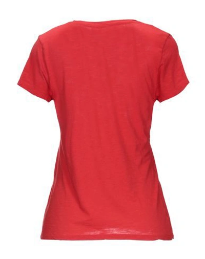 Shop American Vintage T-shirts In Red