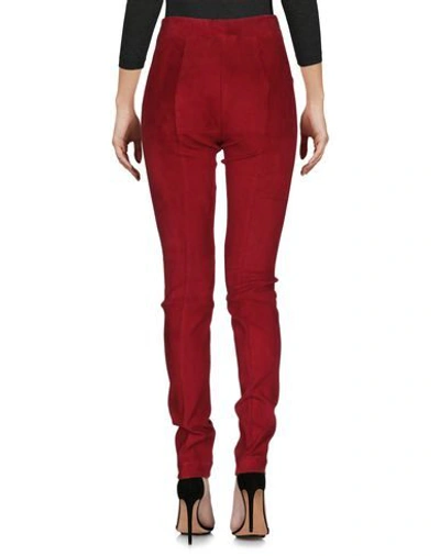 Shop The Row Leggings In Maroon