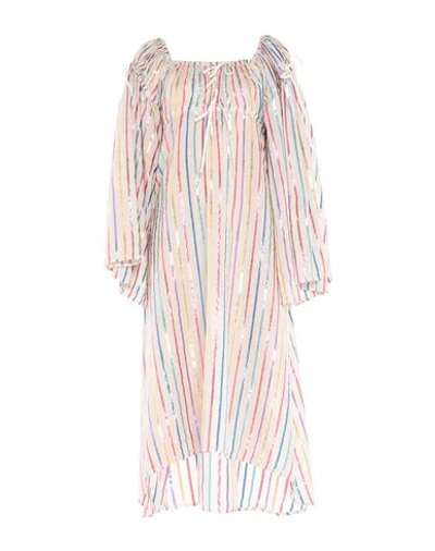 Shop Attico The  Woman Midi Dress Beige Size 10 Modal, Polyester