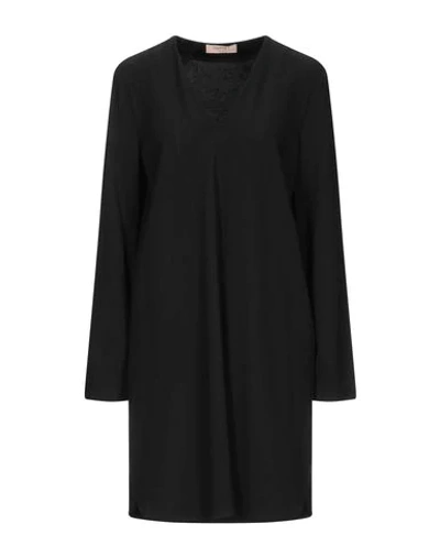 Shop Twinset Woman Mini Dress Black Size 12 Viscose, Polyamide, Elastane