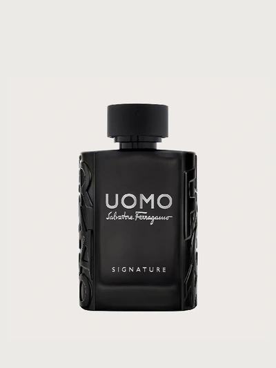 Shop Ferragamo Uomo  Signature - Size 3.4 Fl. Oz. In Black