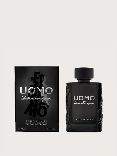 Shop Ferragamo Uomo  Signature - Size 3.4 Fl. Oz. In Black