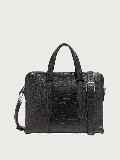 Shop Ferragamo Briefcase In Black