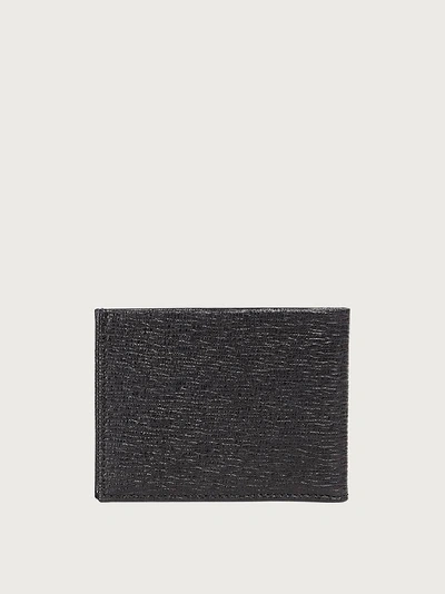 Shop Ferragamo Gancini Wallet With Id Window In Black