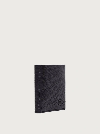 Ferragamo Gancini Wallet With Id Window In Black