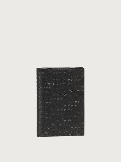 Shop Ferragamo Gancini Credit Card Holder In Black