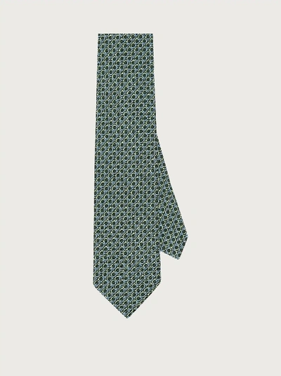 Shop Ferragamo Gancini Print Tie In Green