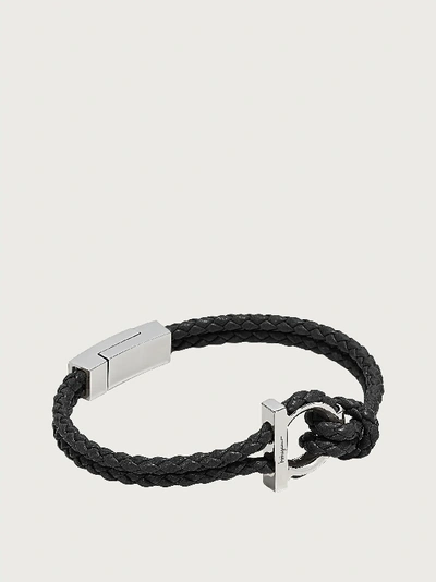 Shop Ferragamo Gancini Bracelet - Size 19 In Black