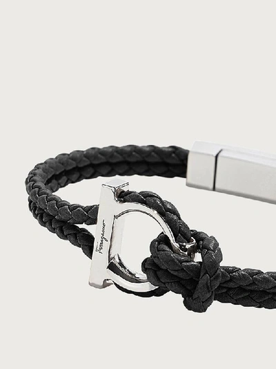 Shop Ferragamo Gancini Bracelet - Size 17 In Black