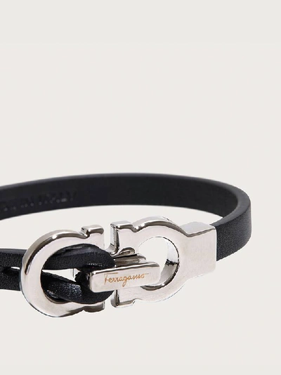 Shop Ferragamo Gancini Bracelet (s) In Black