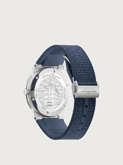 Shop Ferragamo Sapphire Watch In Blue