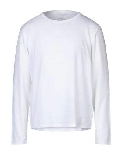 Shop Majestic Filatures Man T-shirt White Size S Cotton, Elastane