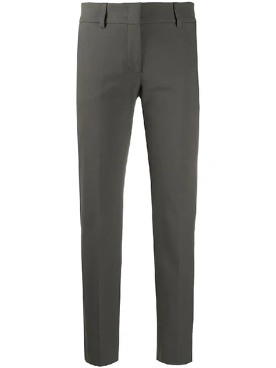 Shop Piazza Sempione Slim Fit Trousers In Grey