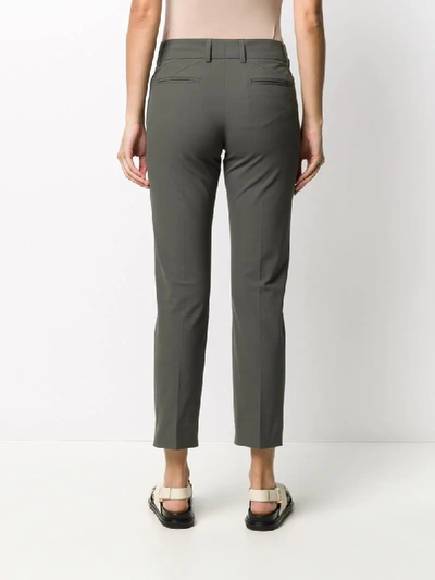 Shop Piazza Sempione Slim Fit Trousers In Grey