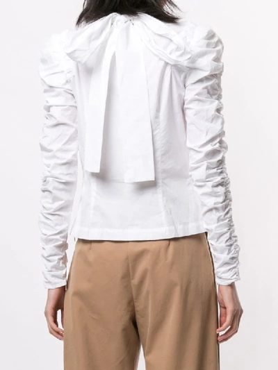 Shop Bec & Bridge Louis Shirred Shirt In White