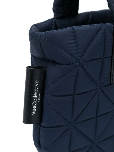 Vee Collective Medium Quilted Tote In Blue