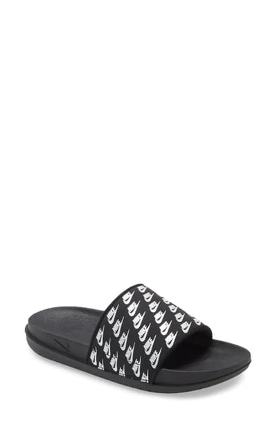 Shop Nike Offcourt Slide Sandal In Black/ White/ Black