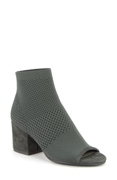 open toe knit booties